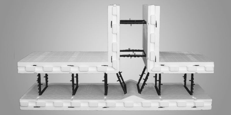 FoxBlocks® Insulated Concrete Form - T Block - 8" inch Core Width