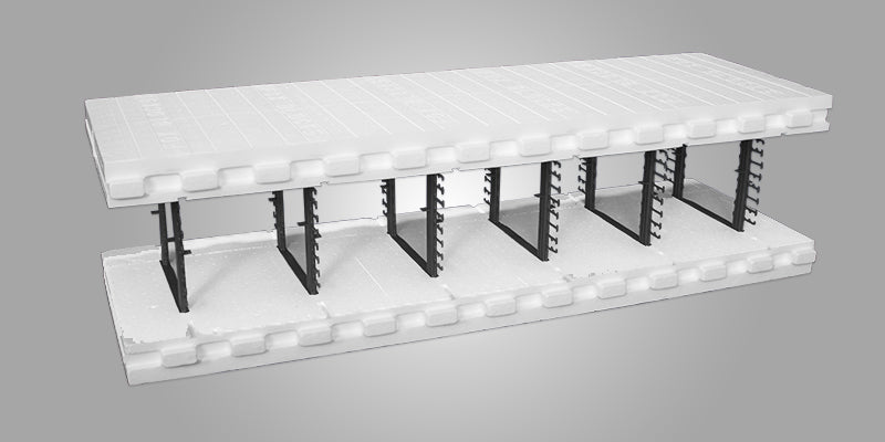 FoxBlocks® Insulated Concrete Form - Straight Block - 12" Wide Core