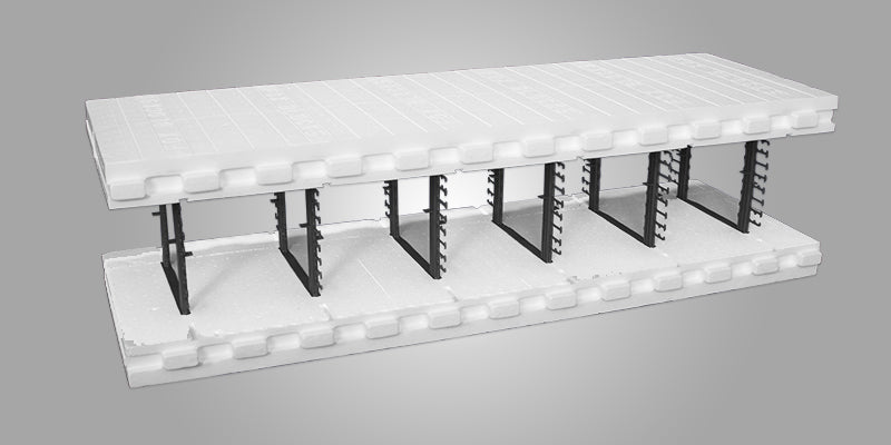 FoxBlocks® Insulated Concrete Form - Straight Block - 4" Core Width