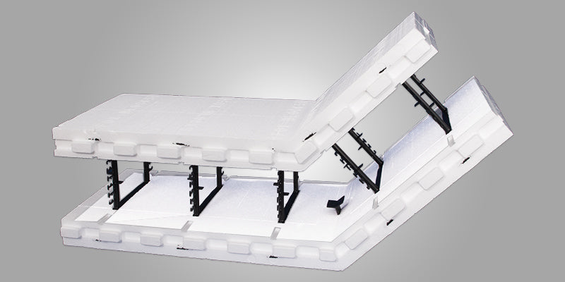 FoxBlocks® Insulated Concrete Form ICF - 45º Degree Angle Block  - 6" Core Width